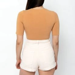 Los Angeles Apparel Women's 83071GD - Cut Out Crop Top