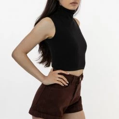 Los Angeles Apparel Women's 83073GD - Garment Dye Sleeveless Turtleneck Crop Top 26 Los Angeles Apparel Women's 83073GD - Garment Dye Sleeveless Turtleneck Crop Top