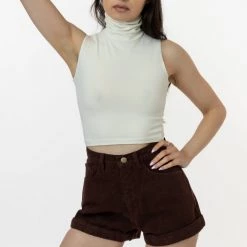 Los Angeles Apparel Women's 83073GD - Garment Dye Sleeveless Turtleneck Crop Top 20 Los Angeles Apparel Women's 83073GD - Garment Dye Sleeveless Turtleneck Crop Top