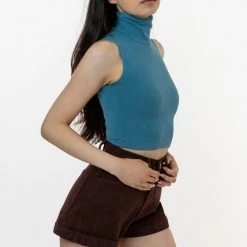 Los Angeles Apparel Women's 83073GD - Garment Dye Sleeveless Turtleneck Crop Top 22 Los Angeles Apparel Women's 83073GD - Garment Dye Sleeveless Turtleneck Crop Top
