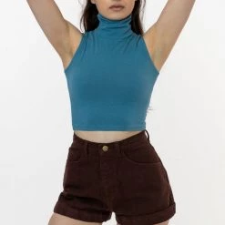 Los Angeles Apparel Women's 83073GD - Garment Dye Sleeveless Turtleneck Crop Top 21 Los Angeles Apparel Women's 83073GD - Garment Dye Sleeveless Turtleneck Crop Top