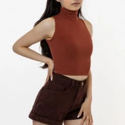 Los Angeles Apparel Women's 83073GD - Garment Dye Sleeveless Turtleneck Crop Top 19 Los Angeles Apparel Women's 83073GD - Garment Dye Sleeveless Turtleneck Crop Top