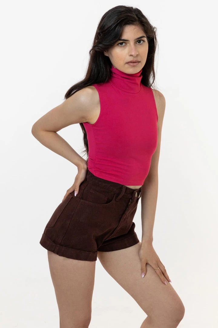 Los Angeles Apparel Women's 83073GD - Garment Dye Sleeveless Turtleneck Crop Top 10 Los Angeles Apparel Women's 83073GD - Garment Dye Sleeveless Turtleneck Crop Top