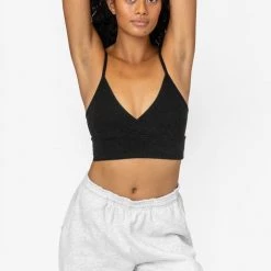 Los Angeles Apparel Women's 83076GD - Crossover Wrap Crop Top