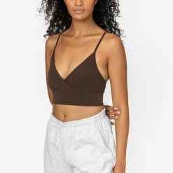 Los Angeles Apparel Women's 83076GD - Crossover Wrap Crop Top