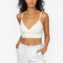Los Angeles Apparel Women's 83076GD - Crossover Wrap Crop Top