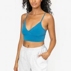 Los Angeles Apparel Women's 83076GD - Crossover Wrap Crop Top