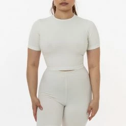 Los Angeles Apparel 83078GD - Garment Dye Short Sleeve Crop Top Women's