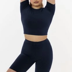 Los Angeles Apparel 83078GD - Garment Dye Short Sleeve Crop Top Women's