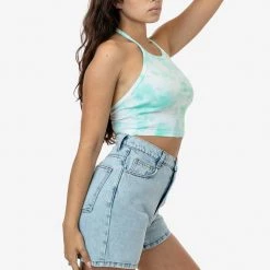 Los Angeles Apparel 43091TD - Tie Dye Baby Rib Halter Top