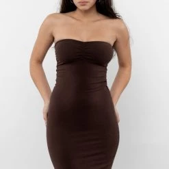 Los Angeles Apparel 8333GD - Ruched Front Tube Dress Women's