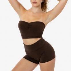Los Angeles Apparel 8337GD - Garment Dye Ruched Front Tube Top Women's