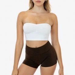 Los Angeles Apparel 8337GD - Garment Dye Ruched Front Tube Top Women's