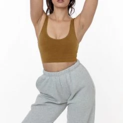 Los Angeles Apparel 8383GD - Garment Dye Cotton Spandex Crop Tank