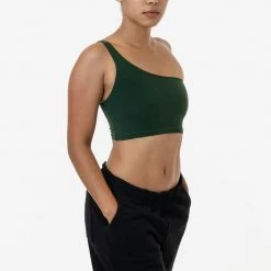 Los Angeles Apparel Women's 8389GD - Garment Dye One Shoulder Crop Top