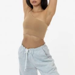 Los Angeles Apparel Women's 8389GD - Garment Dye One Shoulder Crop Top