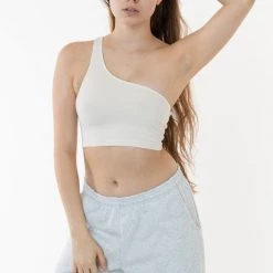 Los Angeles Apparel Women's 8389GD - Garment Dye One Shoulder Crop Top