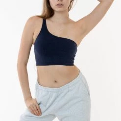Los Angeles Apparel Women's 8389GD - Garment Dye One Shoulder Crop Top