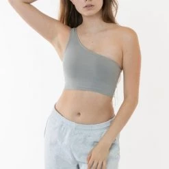 Los Angeles Apparel Women's 8389GD - Garment Dye One Shoulder Crop Top