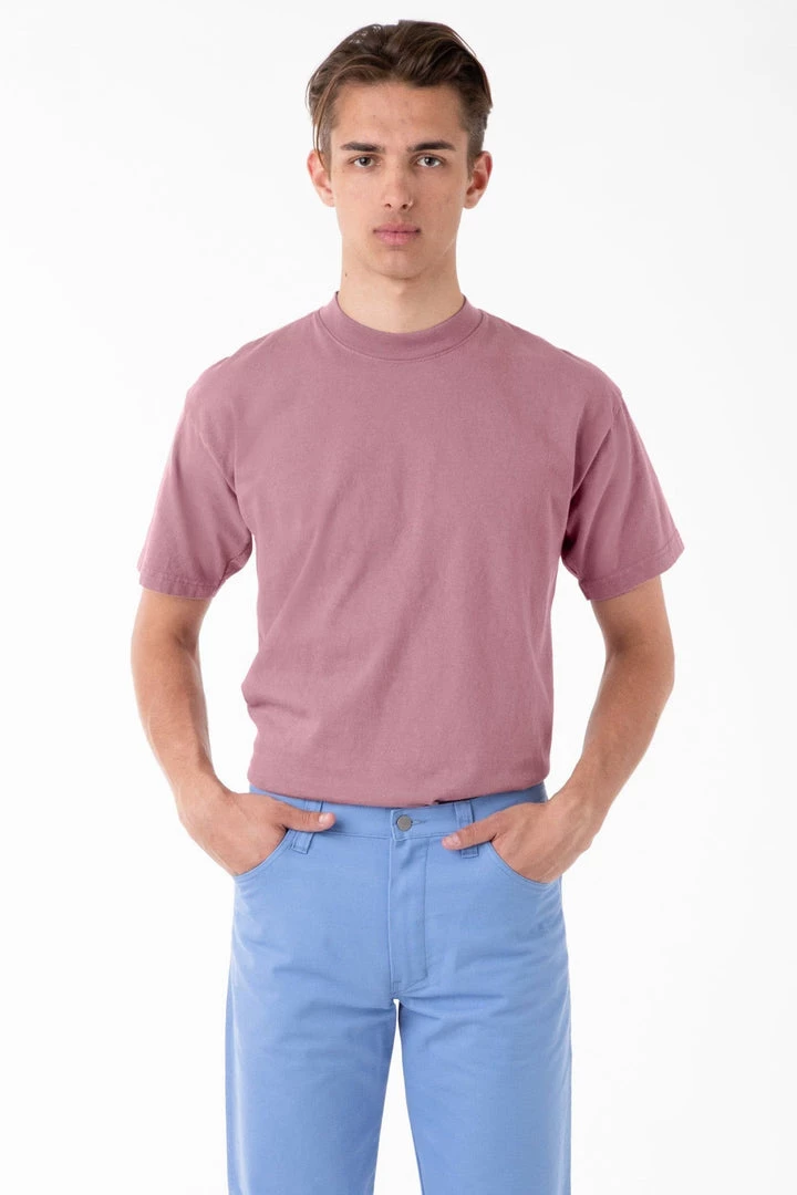 Los Angeles Apparel Men's 1405GD - Short Sleeve Garment Dye Mockneck T-Shirt 7 Los Angeles Apparel Men's 1405GD - Short Sleeve Garment Dye Mockneck T-Shirt