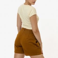 Los Angeles Apparel RCT372 - Cotton Twill Pleated Short