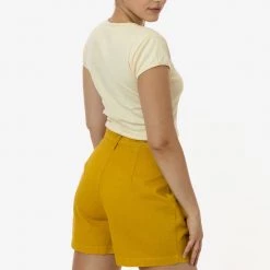 Los Angeles Apparel RCT372 - Cotton Twill Pleated Short