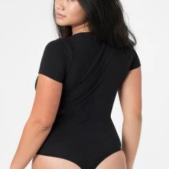 Los Angeles Apparel Women's B115CTS - Short Sleeve Thong Bodysuit