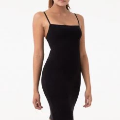 Los Angeles Apparel 83401 - Spaghetti Mid-Length Dress Women's