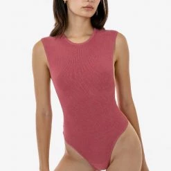 Los Angeles Apparel RFK216 - Viscose Nylon Crewneck Bodysuit Women's