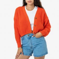 Los Angeles Apparel FM35GD - Fisherman Cropped Cardigan