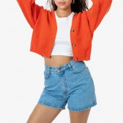 Los Angeles Apparel FM35GD - Fisherman Cropped Cardigan