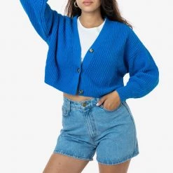 Los Angeles Apparel FM35GD - Fisherman Cropped Cardigan