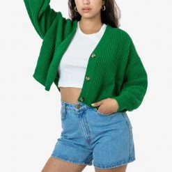 Los Angeles Apparel FM35GD - Fisherman Cropped Cardigan