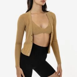 Los Angeles Apparel RFK218 - Viscose Nylon V-Neck Cardigan