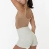 Los Angeles Apparel CF330 - Cotton Fleece High Waist Fitted Short Women's 1 Los Angeles Apparel CF330 - Cotton Fleece High Waist Fitted Short Women's