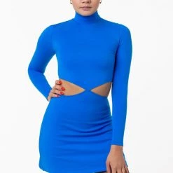 Los Angeles Apparel Women's PON408 - Ponte Diamond Cutout Dress