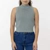 Los Angeles Apparel RFK45GD - Cotton Knit Sleeveless Mock Neck Sweater