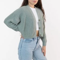 Los Angeles Apparel FM35GD - Fisherman Cropped Cardigan
