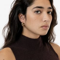 Los Angeles Apparel EARBRHOOP - Braided Hoop Earrings
