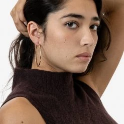 Los Angeles Apparel EARHOOP02 - Timeless Large Hoop Earrings