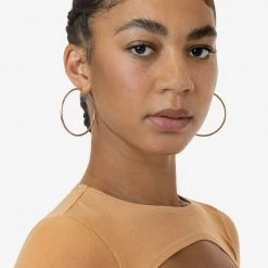 Los Angeles Apparel EARHOOP02 - Timeless Large Hoop Earrings