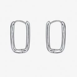 Los Angeles Apparel EARHOOPANG - U-Link Hoop Earrings Women's