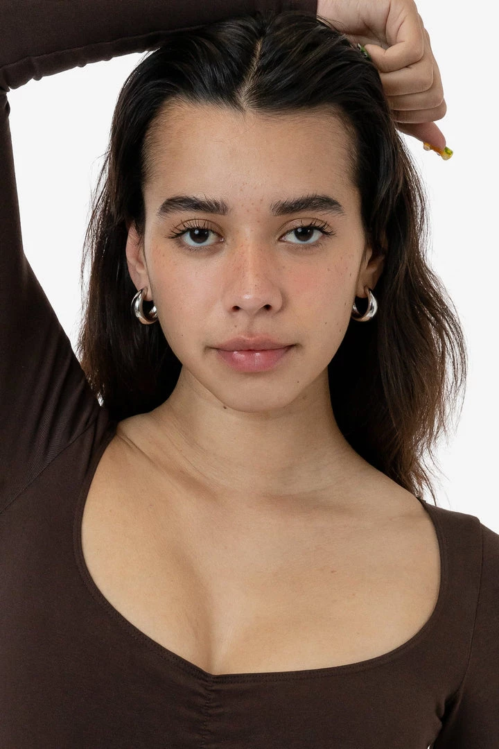 Los Angeles Apparel EARHOOPCRE - Dome Silver Hoop Earrings 3 Los Angeles Apparel EARHOOPCRE - Dome Silver Hoop Earrings