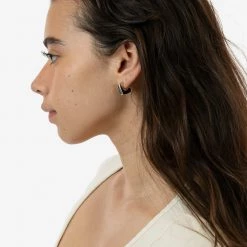 Los Angeles Apparel EARHOOPMIN - Minimalist Hoop Earrings