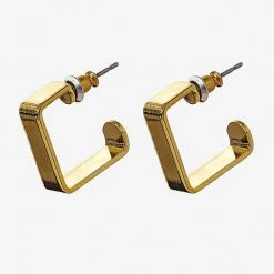 Los Angeles Apparel Women's EARSQHOOP - Square Hoop Earrings