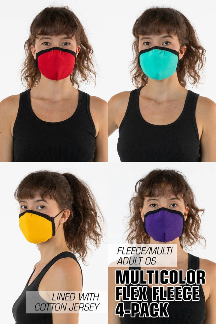 Los Angeles Apparel Women's FACEMASK4 - 4-Pack Cotton Mask 3 Los Angeles Apparel Women's FACEMASK4 - 4-Pack Cotton Mask