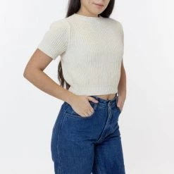 Los Angeles Apparel Women's FM06GD - Fisherman Cropped Tee