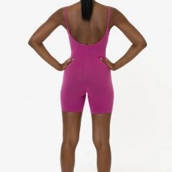 Los Angeles Apparel 83022GD - Garment Dye Spaghetti Scoopback Biketard Women's