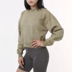 Los Angeles Apparel HF06GD - 14 Oz Pigment Dye Heavy Fleece Cropped Mock Neck Pullover