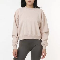 Los Angeles Apparel HF06GD - 14 Oz Pigment Dye Heavy Fleece Cropped Mock Neck Pullover